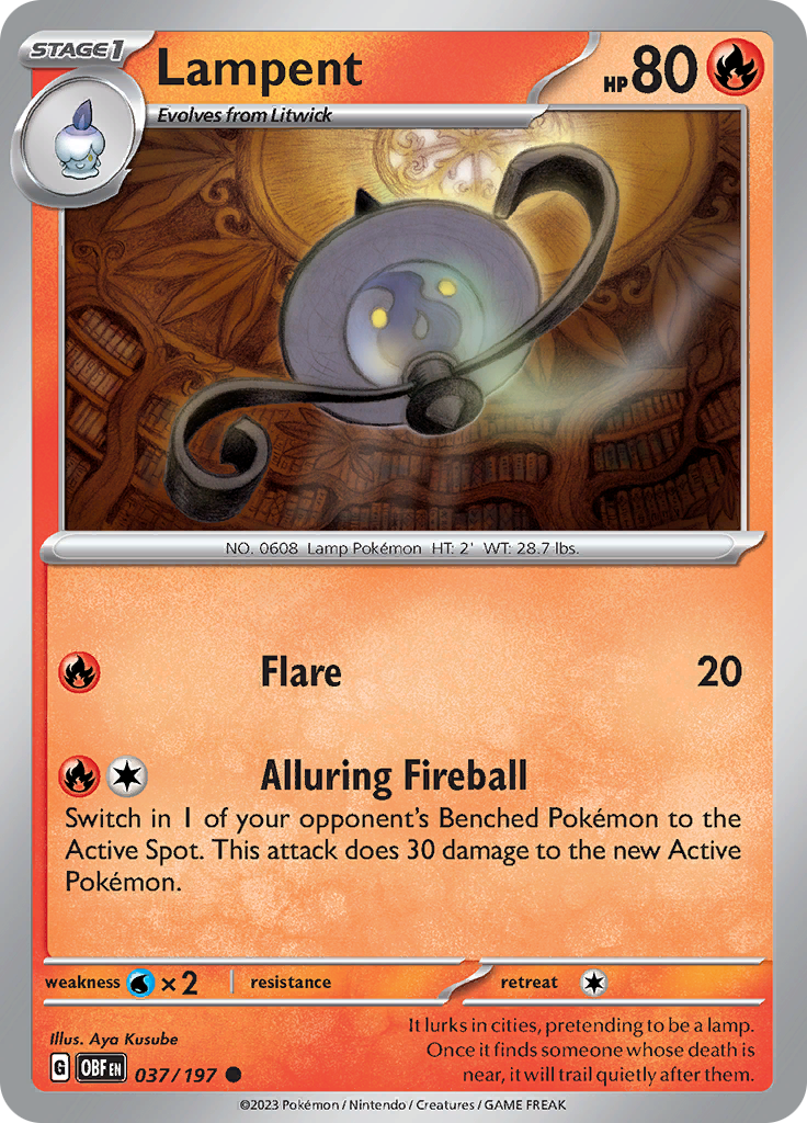 Lampent (037/197) [Scarlet & Violet: Obsidian Flames] | L.A. Mood Comics and Games