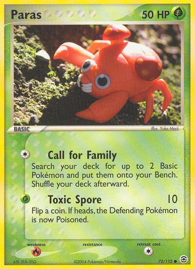 Paras (72/112) [EX: FireRed & LeafGreen] | L.A. Mood Comics and Games
