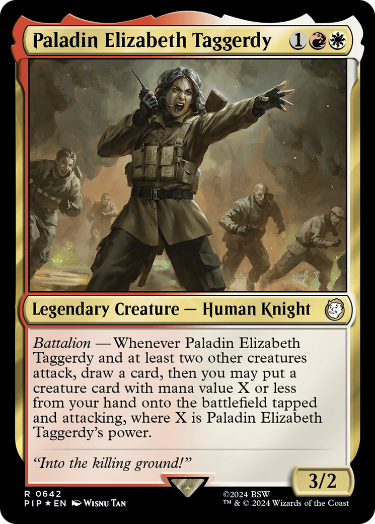 Paladin Elizabeth Taggerdy (Surge Foil) [Fallout] | L.A. Mood Comics and Games