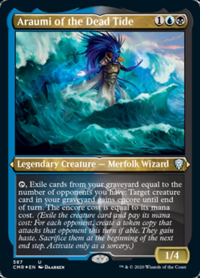 Araumi of the Dead Tide (Etched) [Commander Legends] | L.A. Mood Comics and Games