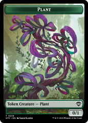 Plant Warrior // Plant Double-Sided Token [Outlaws of Thunder Junction Commander Tokens] | L.A. Mood Comics and Games