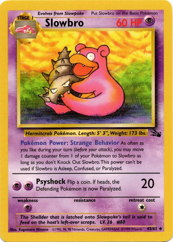 Slowbro (43/62) [Fossil Unlimited] | L.A. Mood Comics and Games