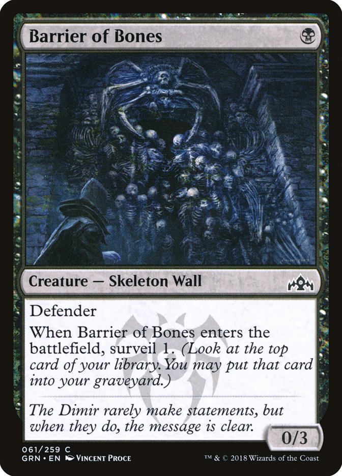Barrier of Bones [Guilds of Ravnica] | L.A. Mood Comics and Games