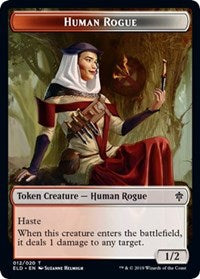 Human Rogue // Food (18) Double-Sided Token [Throne of Eldraine Tokens] | L.A. Mood Comics and Games