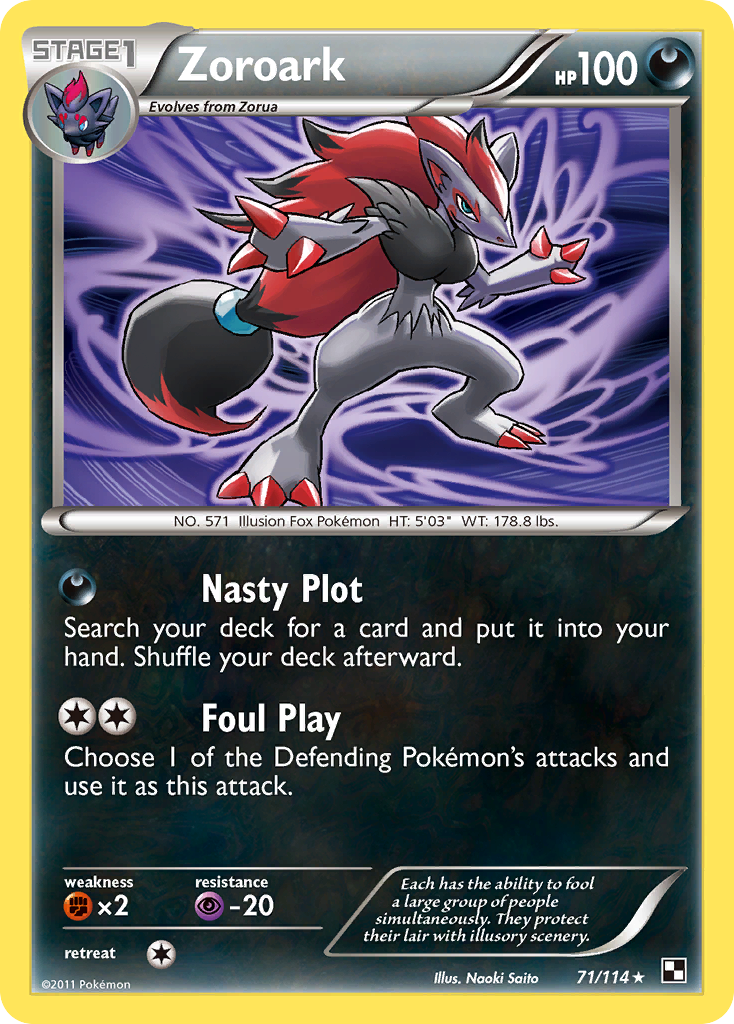 Zoroark (71/114) (Theme Deck Exclusive) [Black & White: Base Set] | L.A. Mood Comics and Games