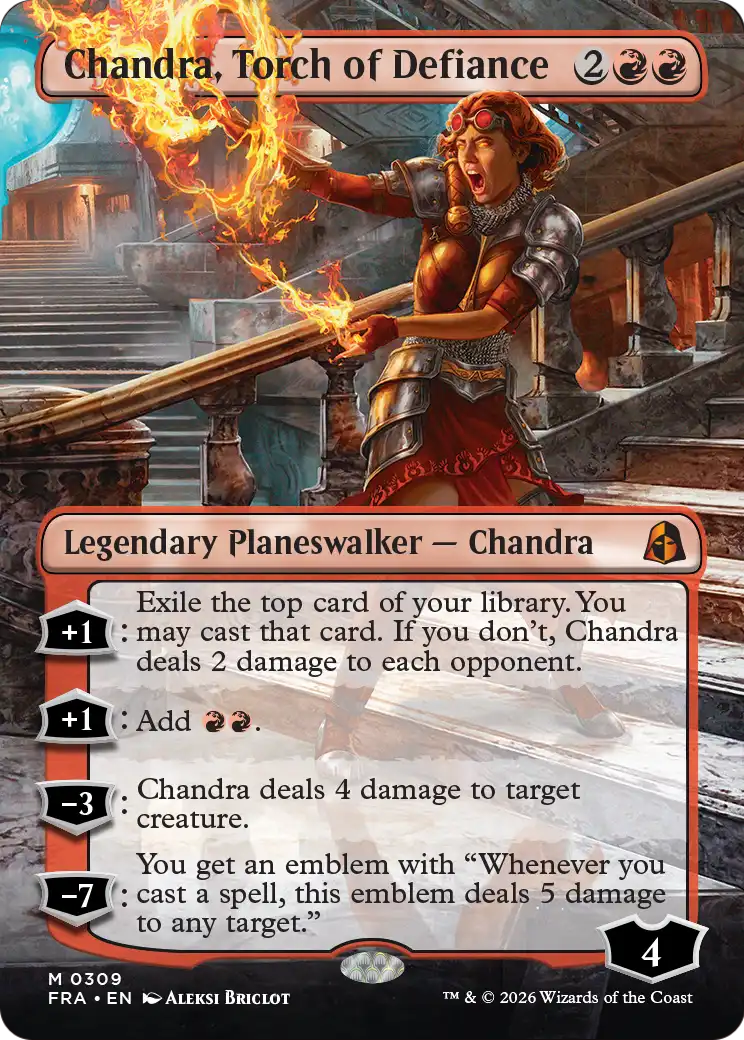 Chandra, Torch of Defiance (Borderless) [Reality Fracture] | L.A. Mood Comics and Games