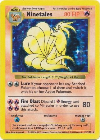 Ninetales (12/102) [Base Set Shadowless Unlimited] | L.A. Mood Comics and Games