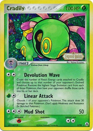 Cradily (3/92) (Stamped) [EX: Legend Maker] | L.A. Mood Comics and Games