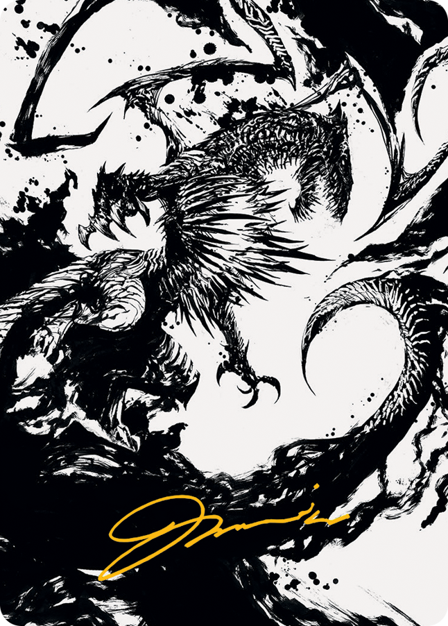 Skithiryx, the Blight Dragon Art Card (Gold-Stamped Signature) [March of the Machine Art Series] | L.A. Mood Comics and Games