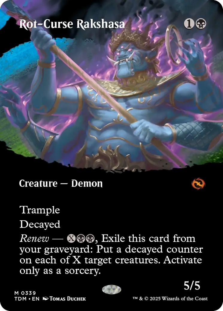 Rot-Curse Rakshasa (Borderless) [Tarkir: Dragonstorm] | L.A. Mood Comics and Games