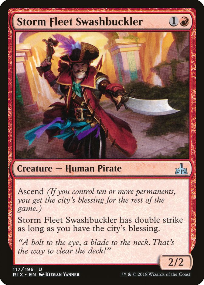 Storm Fleet Swashbuckler [Rivals of Ixalan] | L.A. Mood Comics and Games