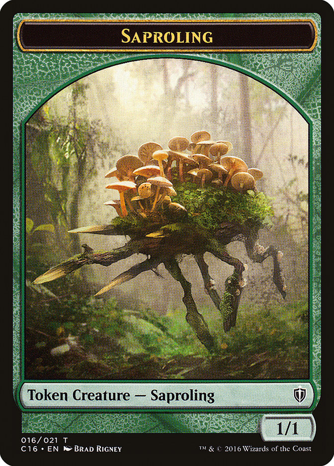 Bird (002) // Saproling (016) Double-Sided Token [Commander 2016 Tokens] | L.A. Mood Comics and Games