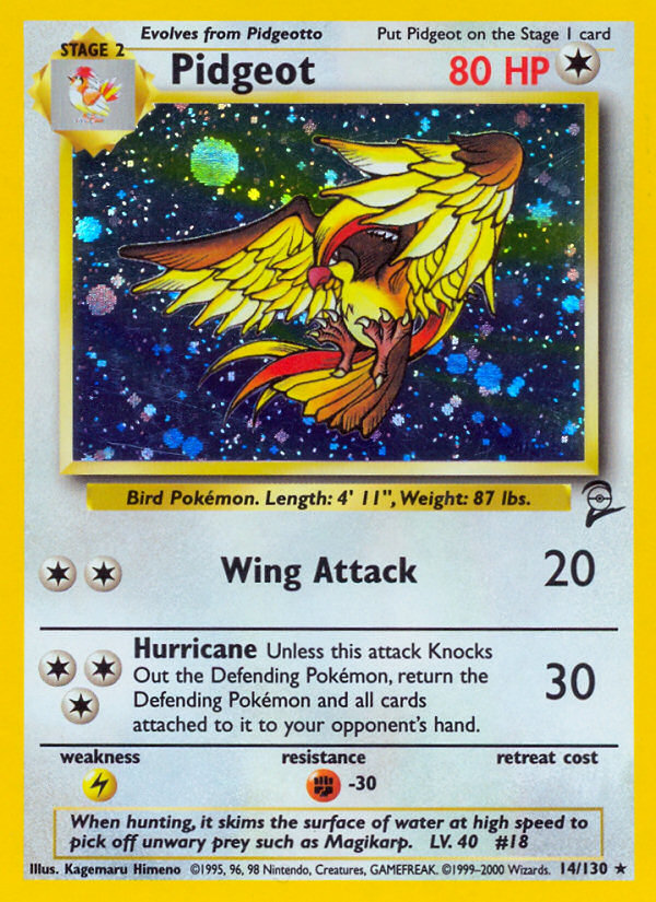 Pidgeot (14/130) [Base Set 2] | L.A. Mood Comics and Games