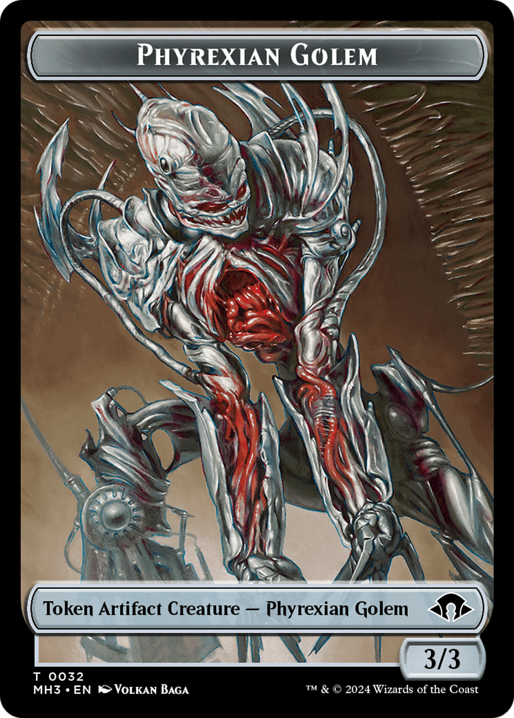 Phyrexian Germ // Phyrexian Golem Double-Sided Token [Modern Horizons 3 Tokens] | L.A. Mood Comics and Games