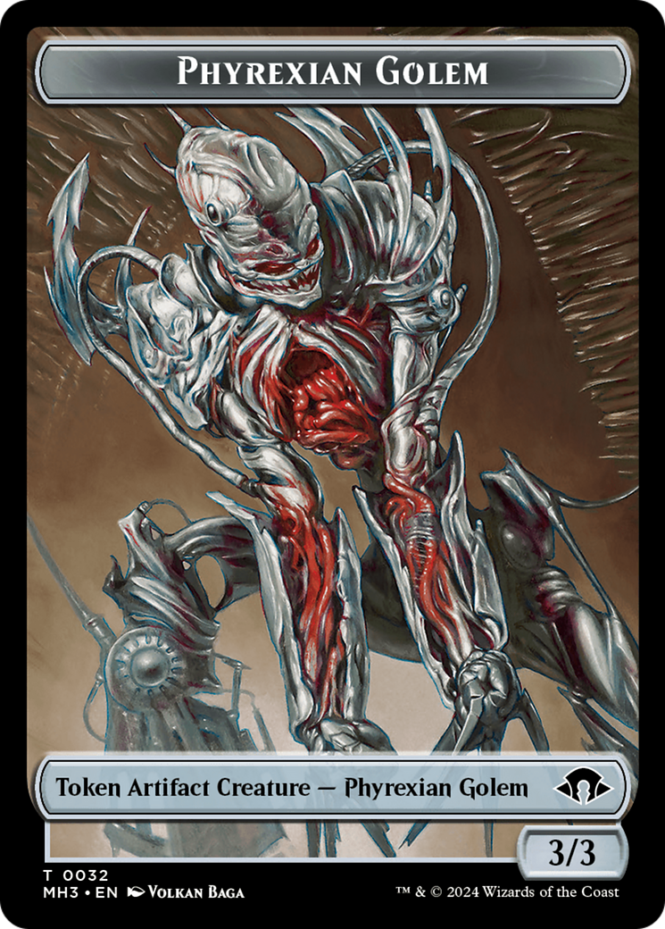 Eldrazi Spawn // Phyrexian Golem Double-Sided Token [Modern Horizons 3 Tokens] | L.A. Mood Comics and Games
