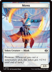 Elemental (0027) // Monk Double-Sided Token [Tarkir: Dragonstorm Commander Tokens] | L.A. Mood Comics and Games