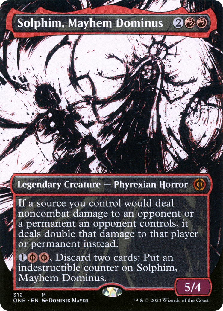 Solphim, Mayhem Dominus (Borderless Ichor) [Phyrexia: All Will Be One] | L.A. Mood Comics and Games