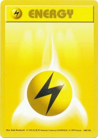 Lightning Energy (100/102) [Base Set Shadowless Unlimited] | L.A. Mood Comics and Games