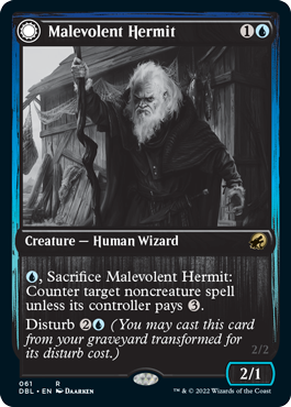 Malevolent Hermit // Benevolent Geist [Innistrad: Double Feature] | L.A. Mood Comics and Games