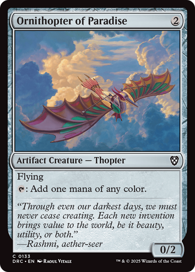 Ornithopter of Paradise [Aetherdrift Commander] | L.A. Mood Comics and Games