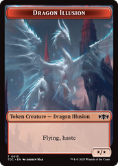 Dragon Illusion // Monk Double-Sided Token [Tarkir: Dragonstorm Commander Tokens] | L.A. Mood Comics and Games
