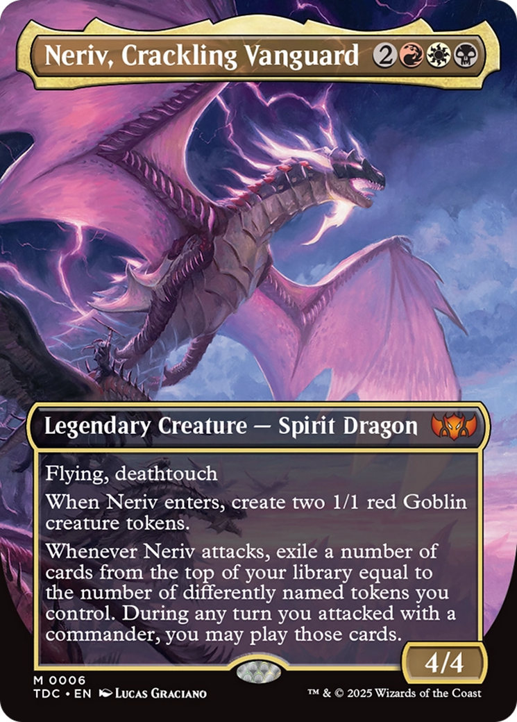Neriv, Crackling Vanguard (Borderless) [Tarkir: Dragonstorm Commander] | L.A. Mood Comics and Games