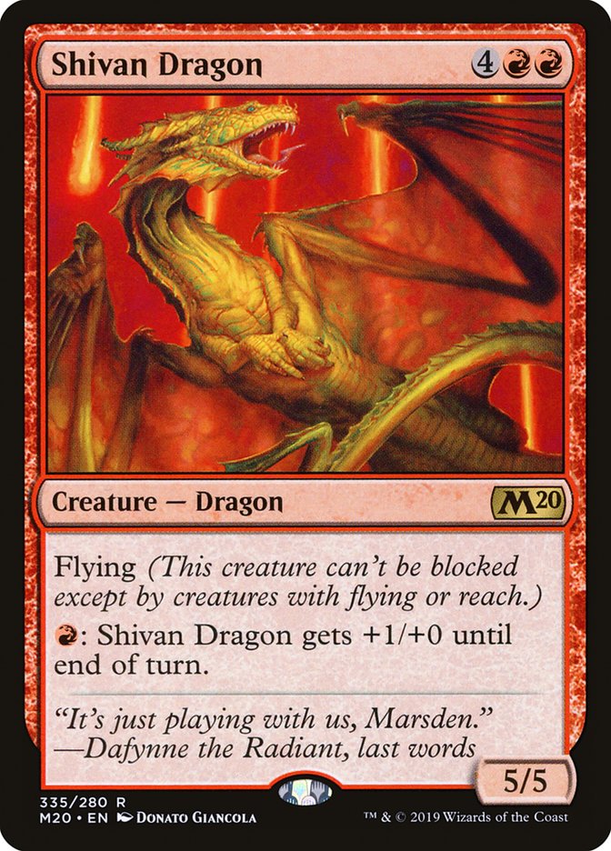 Shivan Dragon [Core Set 2020] | L.A. Mood Comics and Games