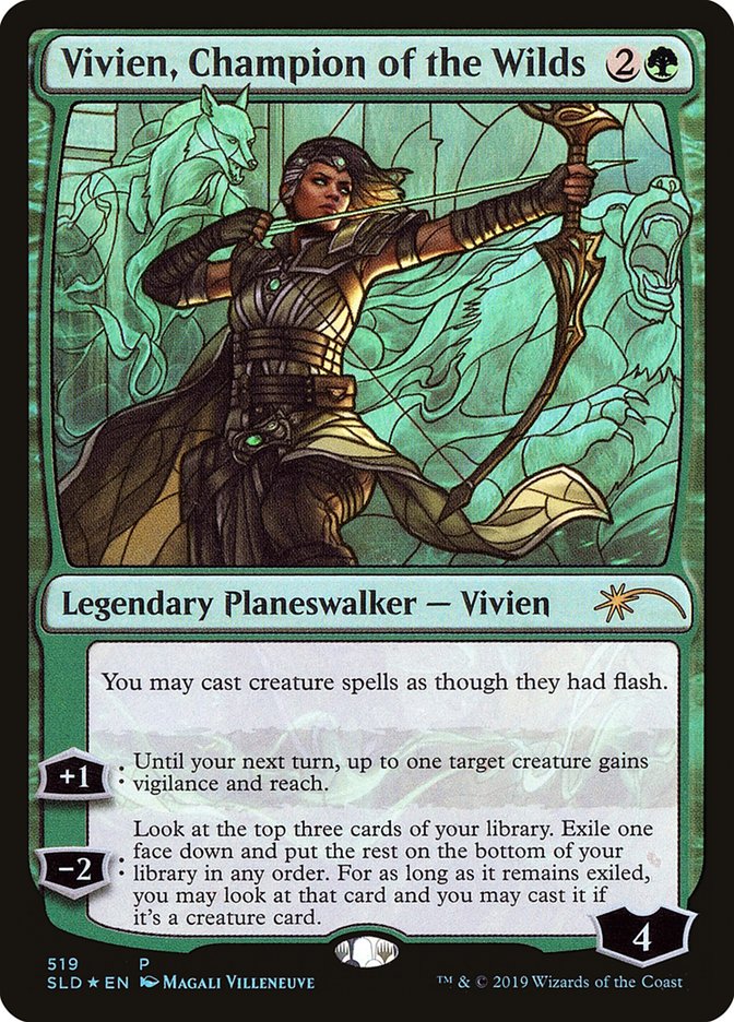 Vivien, Champion of the Wilds (Stained Glass) [Secret Lair Drop Promos] | L.A. Mood Comics and Games