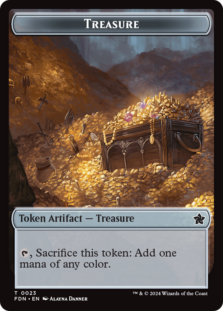 Goblin // Treasure Double-Sided Token [Foundations Tokens] | L.A. Mood Comics and Games