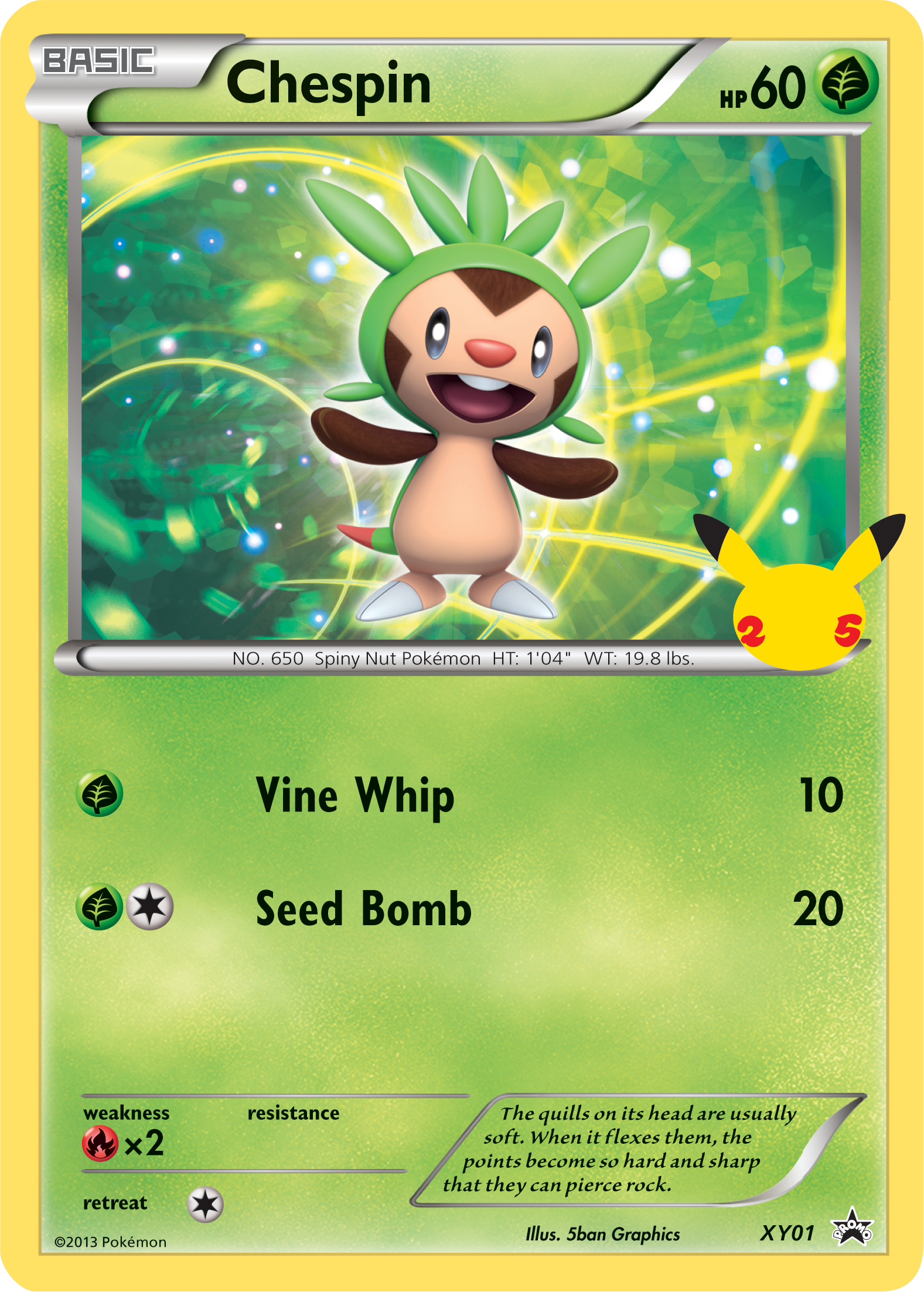 Chespin (XY01) (Jumbo Card) [First Partner Pack] | L.A. Mood Comics and Games