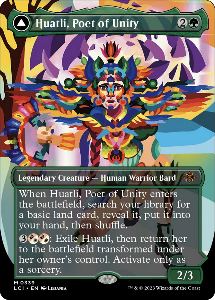 Huatli, Poet of Unity // Roar of the Fifth People (Borderless) [The Lost Caverns of Ixalan] | L.A. Mood Comics and Games