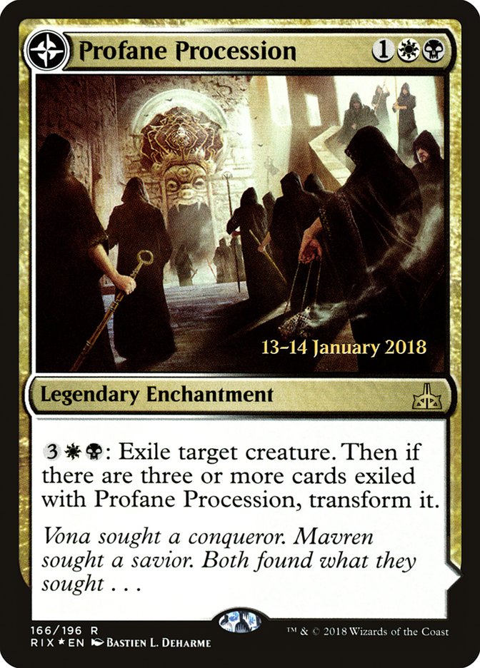Profane Procession // Tomb of the Dusk Rose [Rivals of Ixalan Prerelease Promos] | L.A. Mood Comics and Games