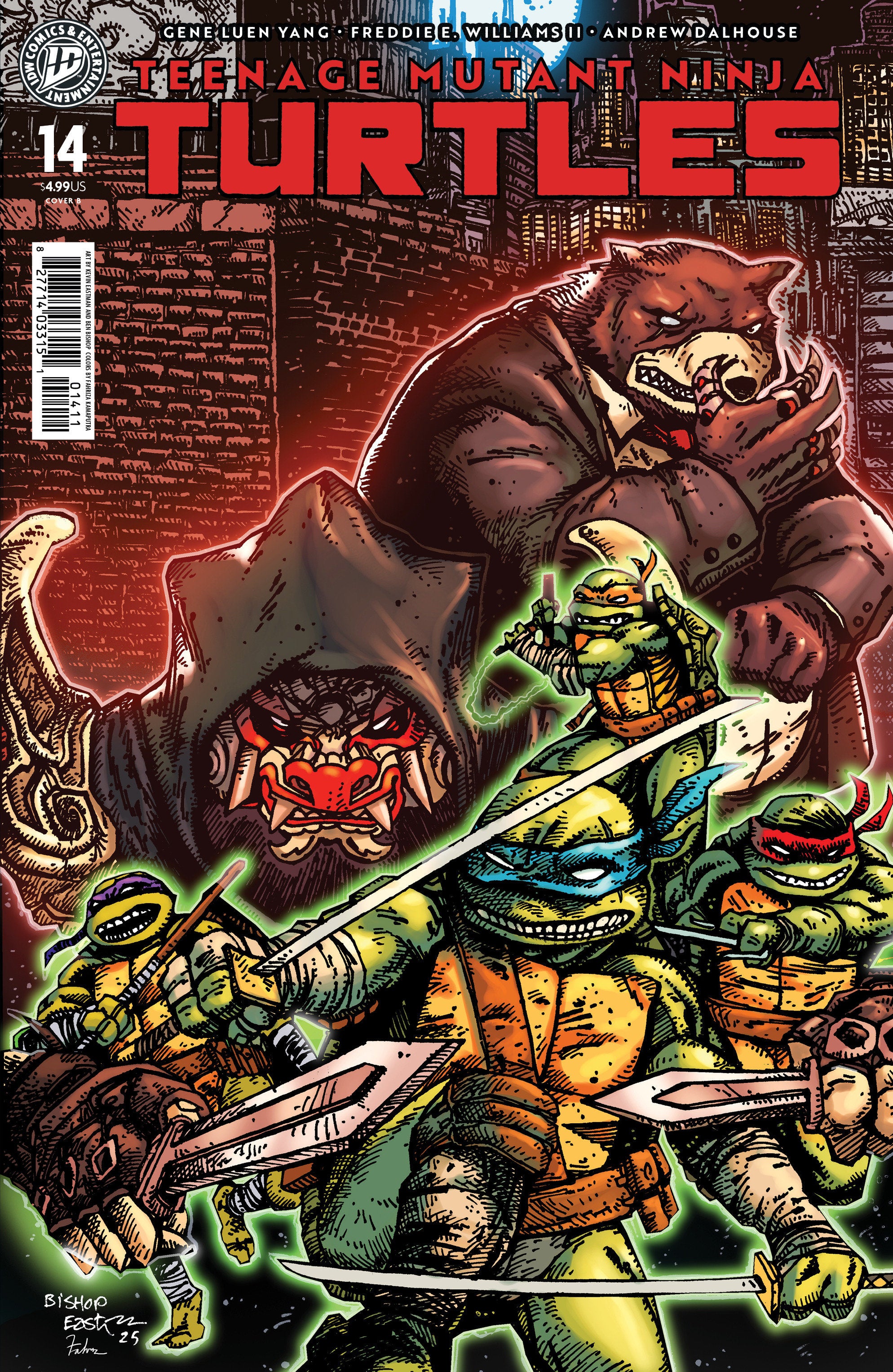 Teenage Mutant Ninja Turtles #14 Variant B (Eastman & Bishop) | L.A. Mood Comics and Games