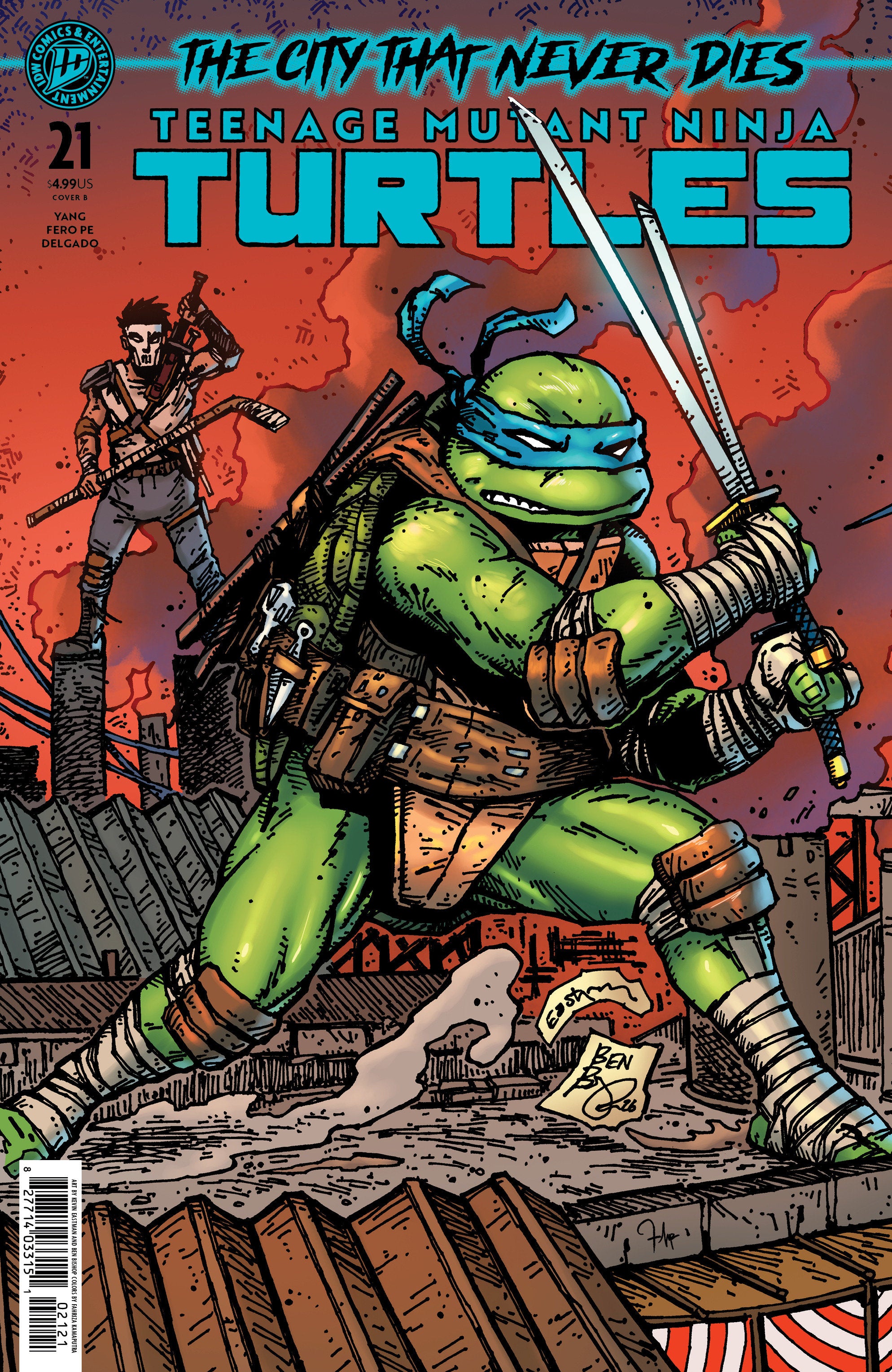 Teenage Mutant Ninja Turtles #21 Variant B (Eastman & Bishop) | L.A. Mood Comics and Games