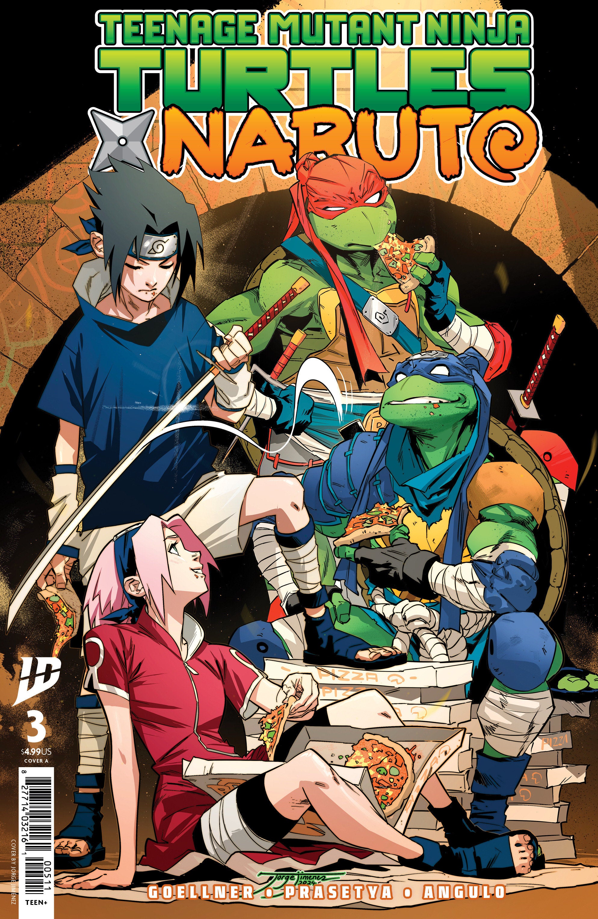 Teenage Mutant Ninja Turtles X Naruto #3 Cover A (JiméNez) | L.A. Mood Comics and Games