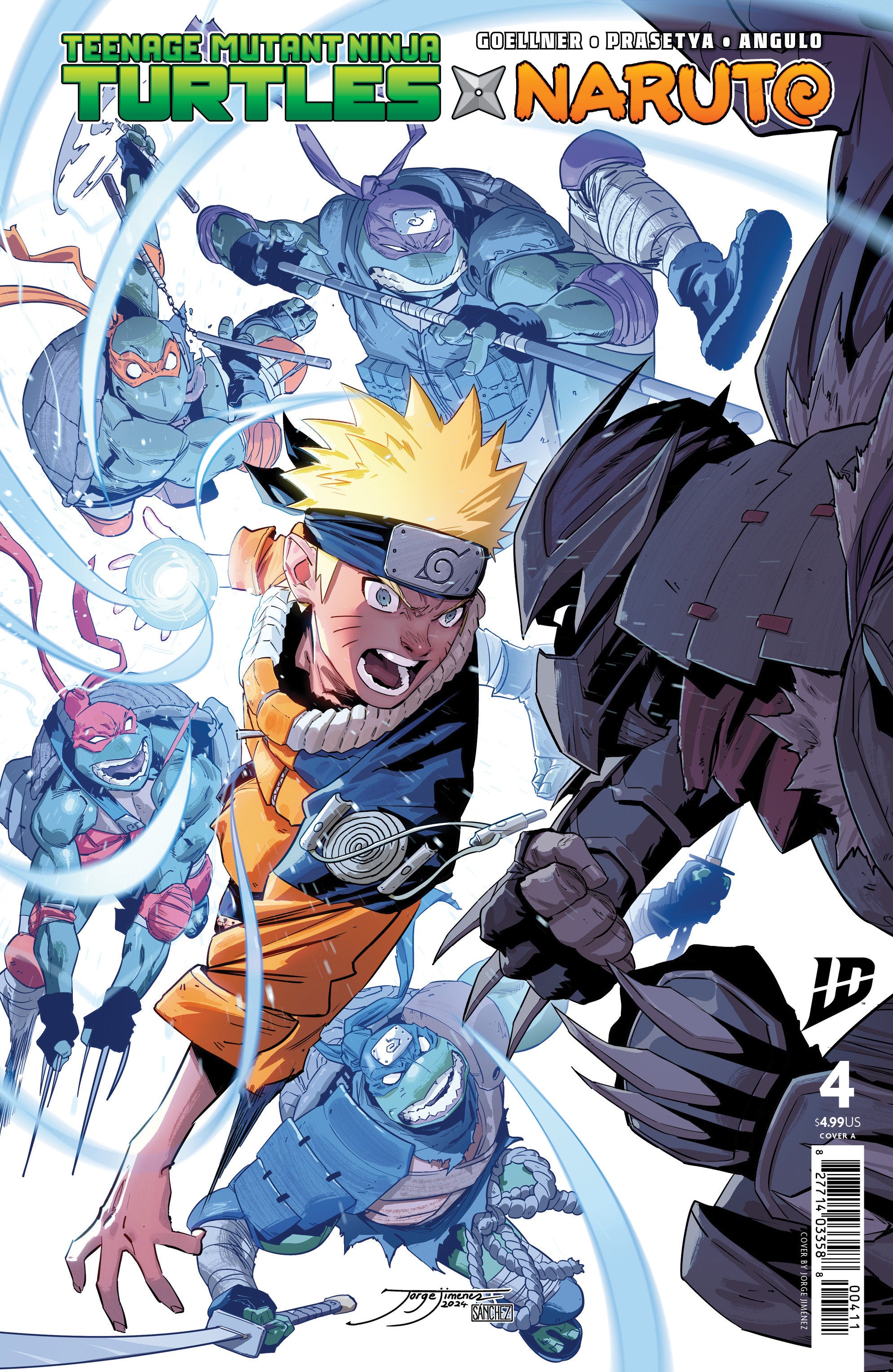Teenage Mutant Ninja Turtles X Naruto #4 Cover A (JiméNez) | L.A. Mood Comics and Games