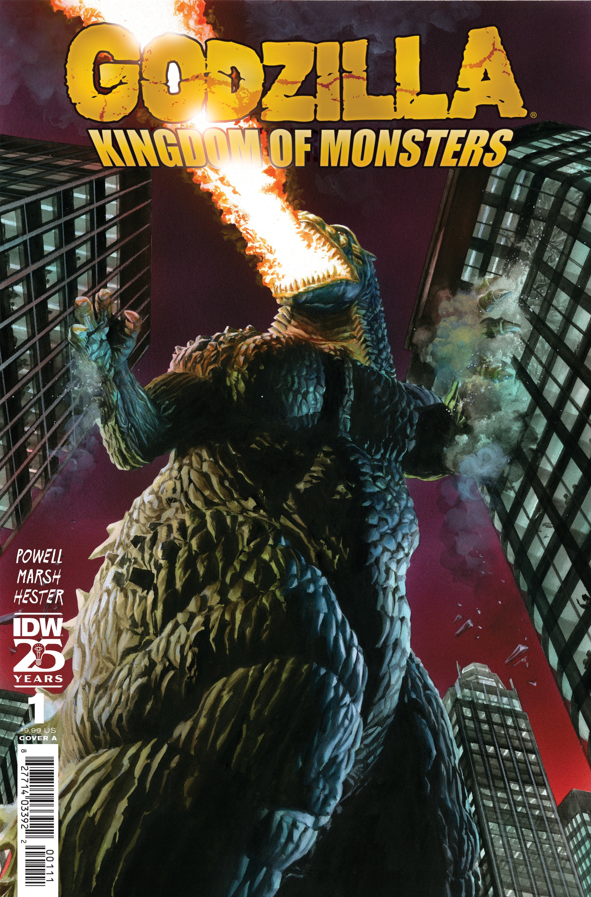 Godzilla 70th Anniversary Foil Classics: Godzilla Kingdom Of Monsters #1 Cover A (Ross) | L.A. Mood Comics and Games