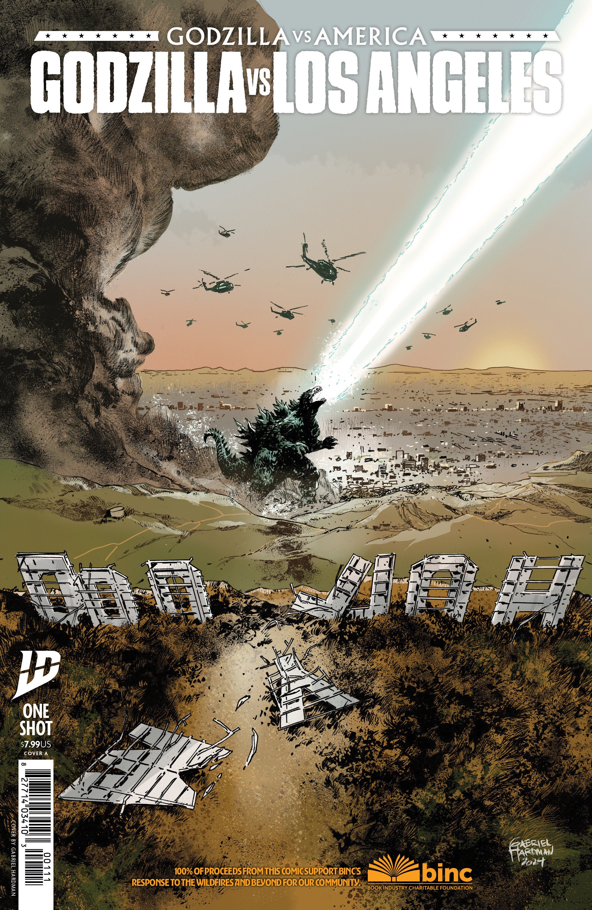 Godzilla vs. America: Los Angeles Cover A (Hardman) | L.A. Mood Comics and Games