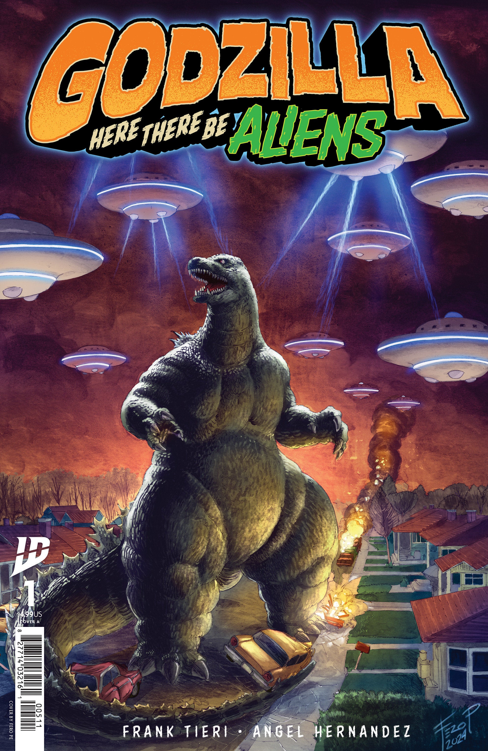 Godzilla: Here There Be Aliens #1 Cover A (Pe) | L.A. Mood Comics and Games