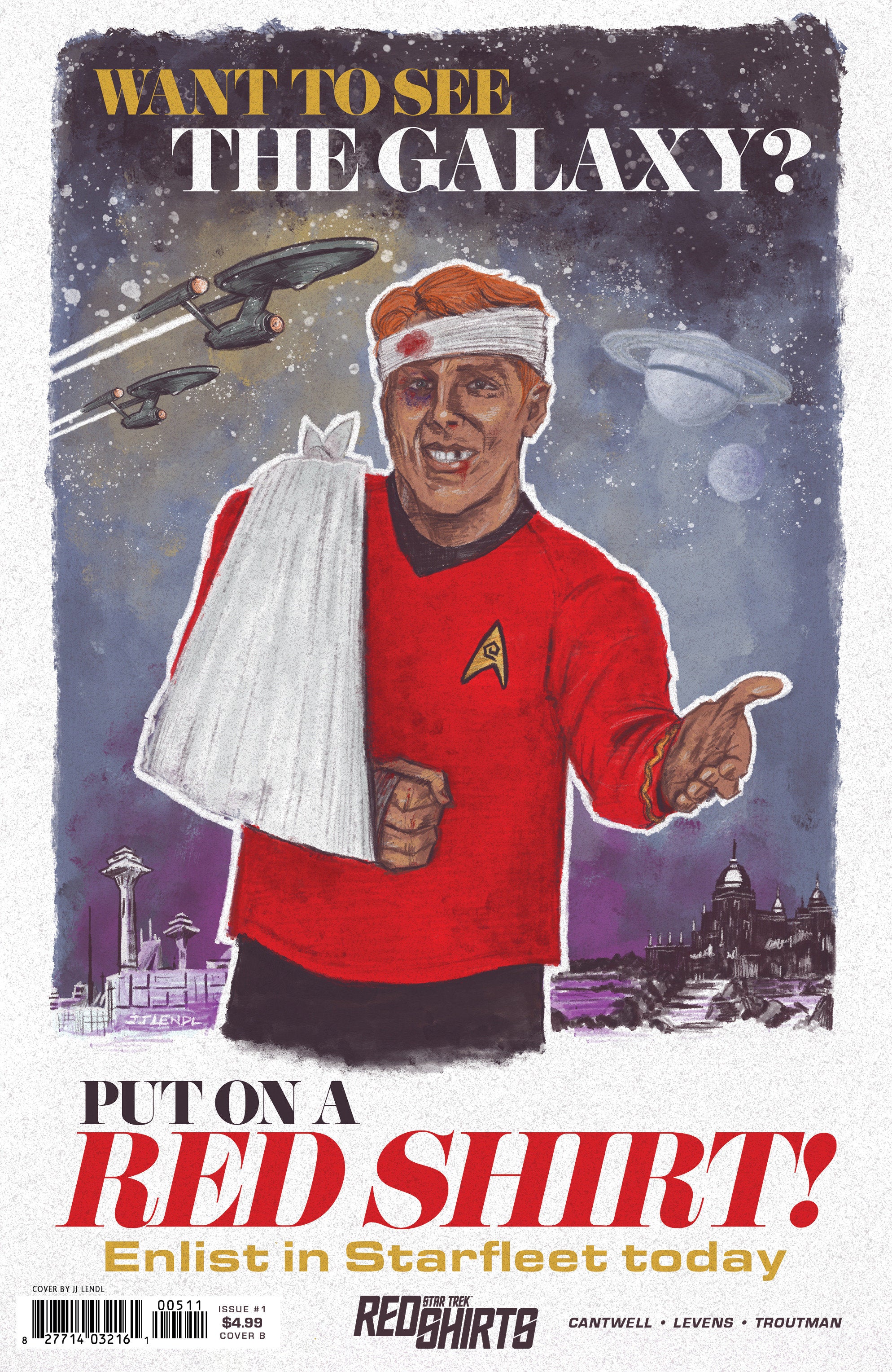 Star Trek: Red Shirts #1 Variant B (Lendl Federation Recruitment) | L.A. Mood Comics and Games