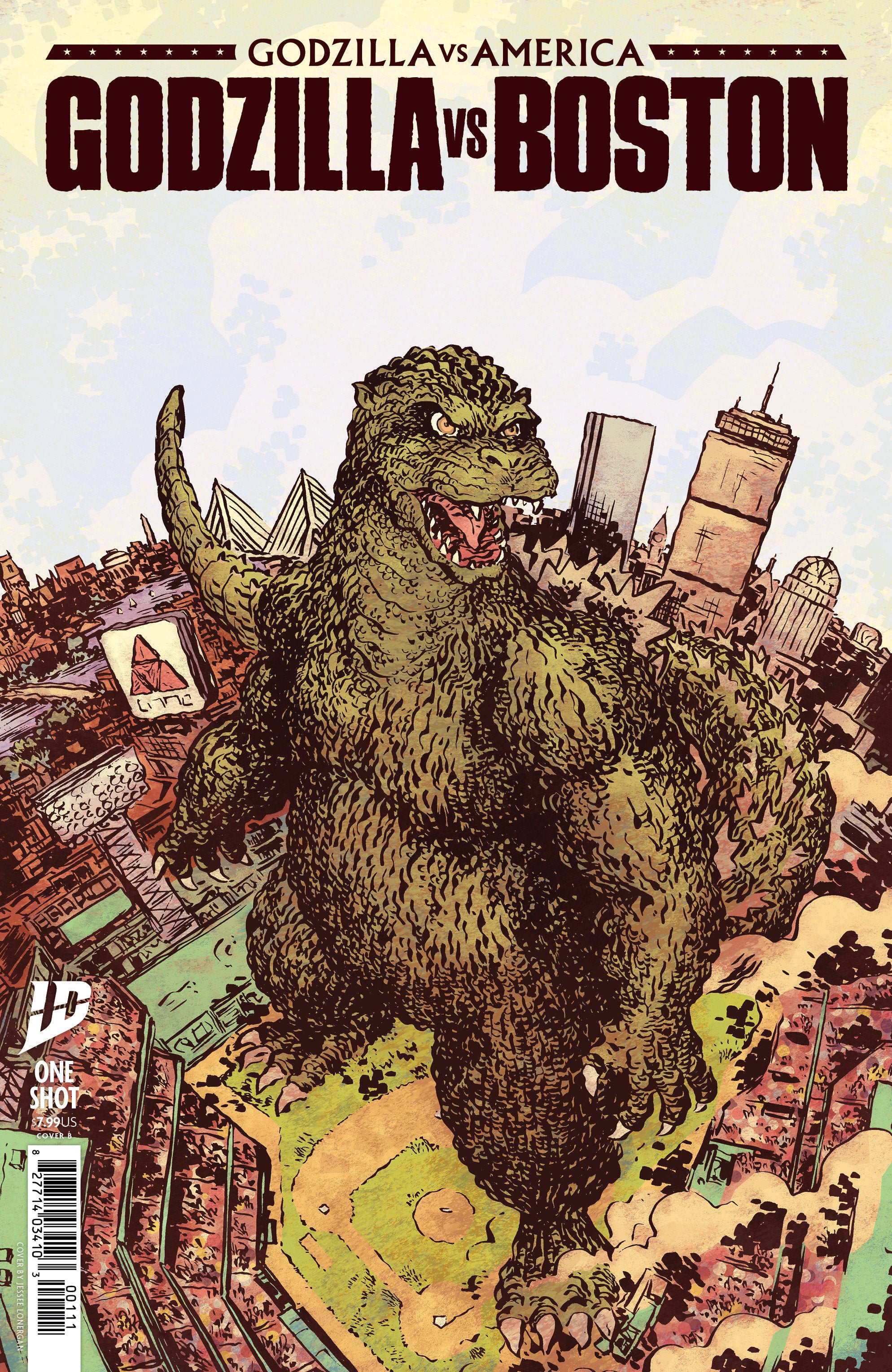 Godzilla vs. America: Boston Variant B (Lonergan) | L.A. Mood Comics and Games