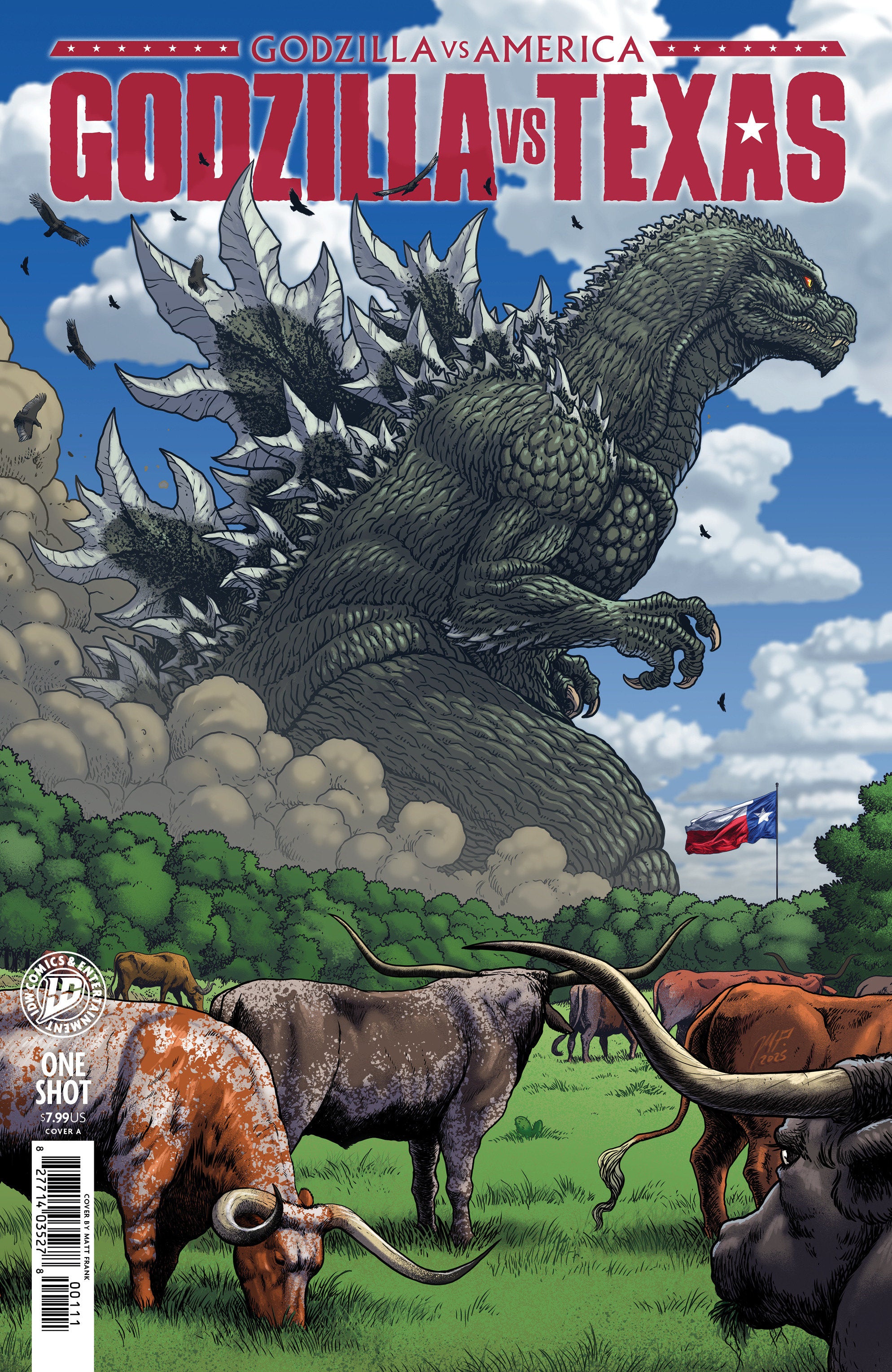 Godzilla vs. America: Texas Cover A (Frank) | L.A. Mood Comics and Games
