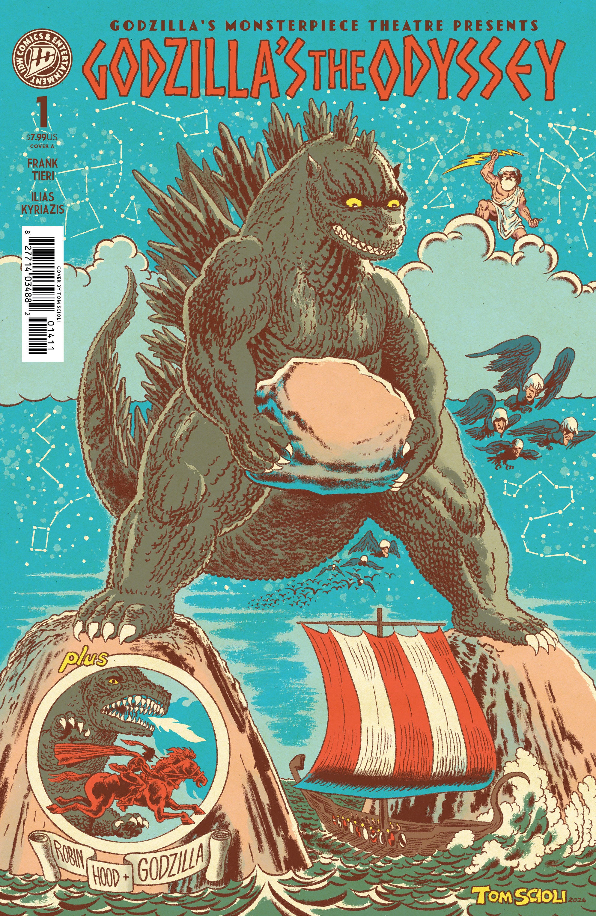 Godzilla’s Monsterpiece Theatre Presents: Godzilla’s The Odyssey Cover A (Scioli) | L.A. Mood Comics and Games