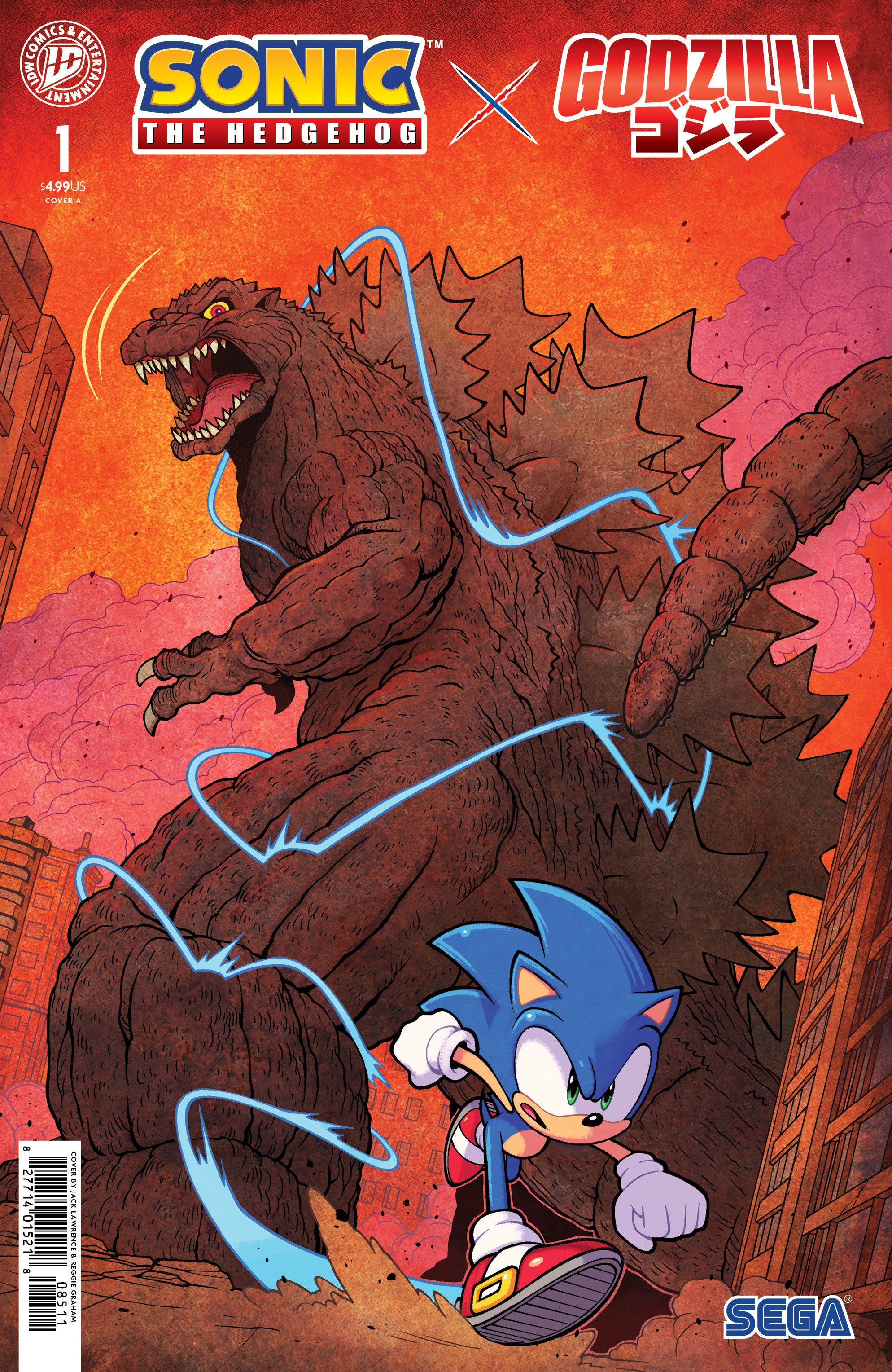 Sonic The Hedgehog X Godzilla #1 Cover A (Lawrence) | L.A. Mood Comics and Games