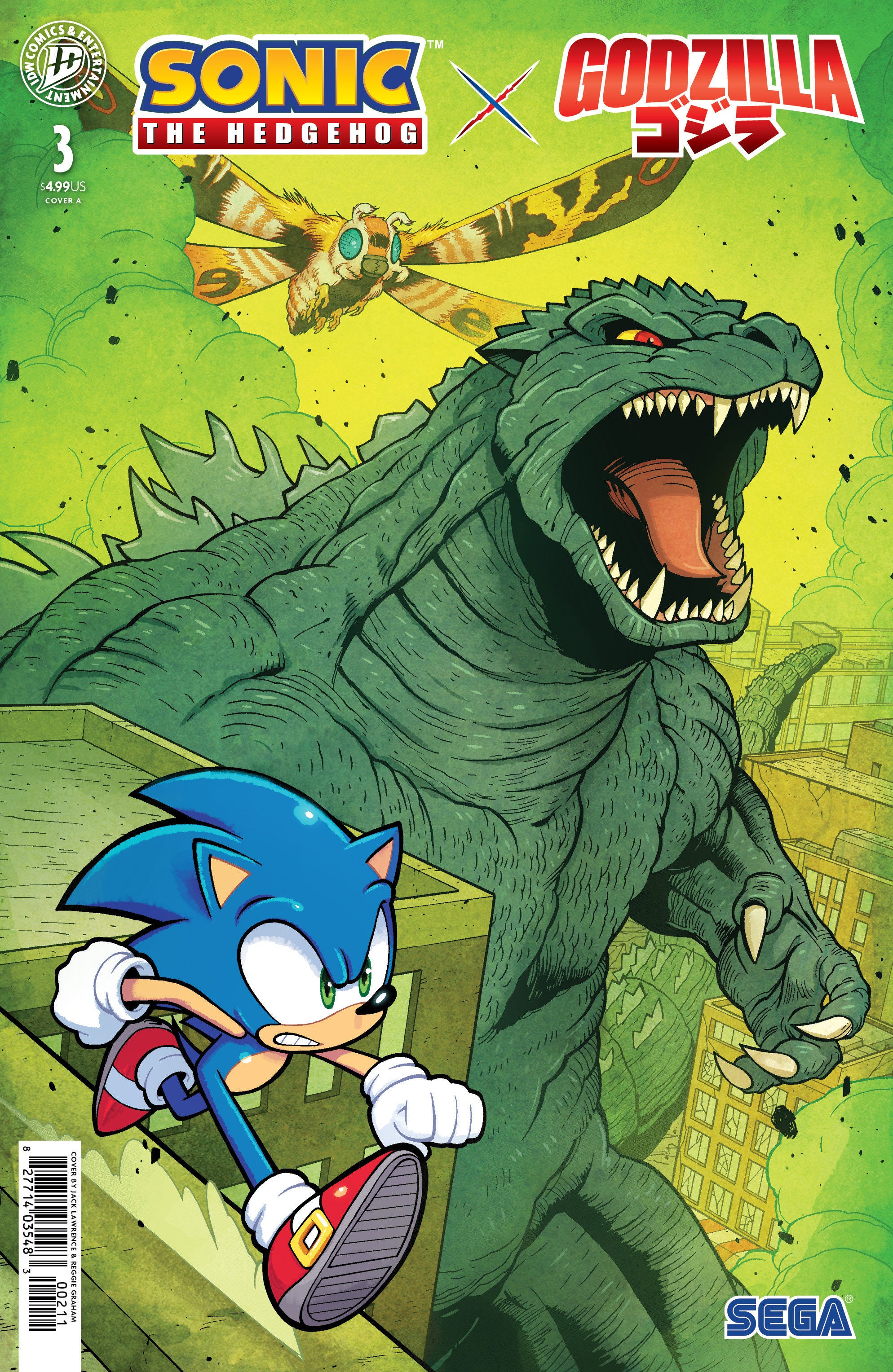 Sonic The Hedgehog X Godzilla #3 Cover A (Lawrence) | L.A. Mood Comics and Games