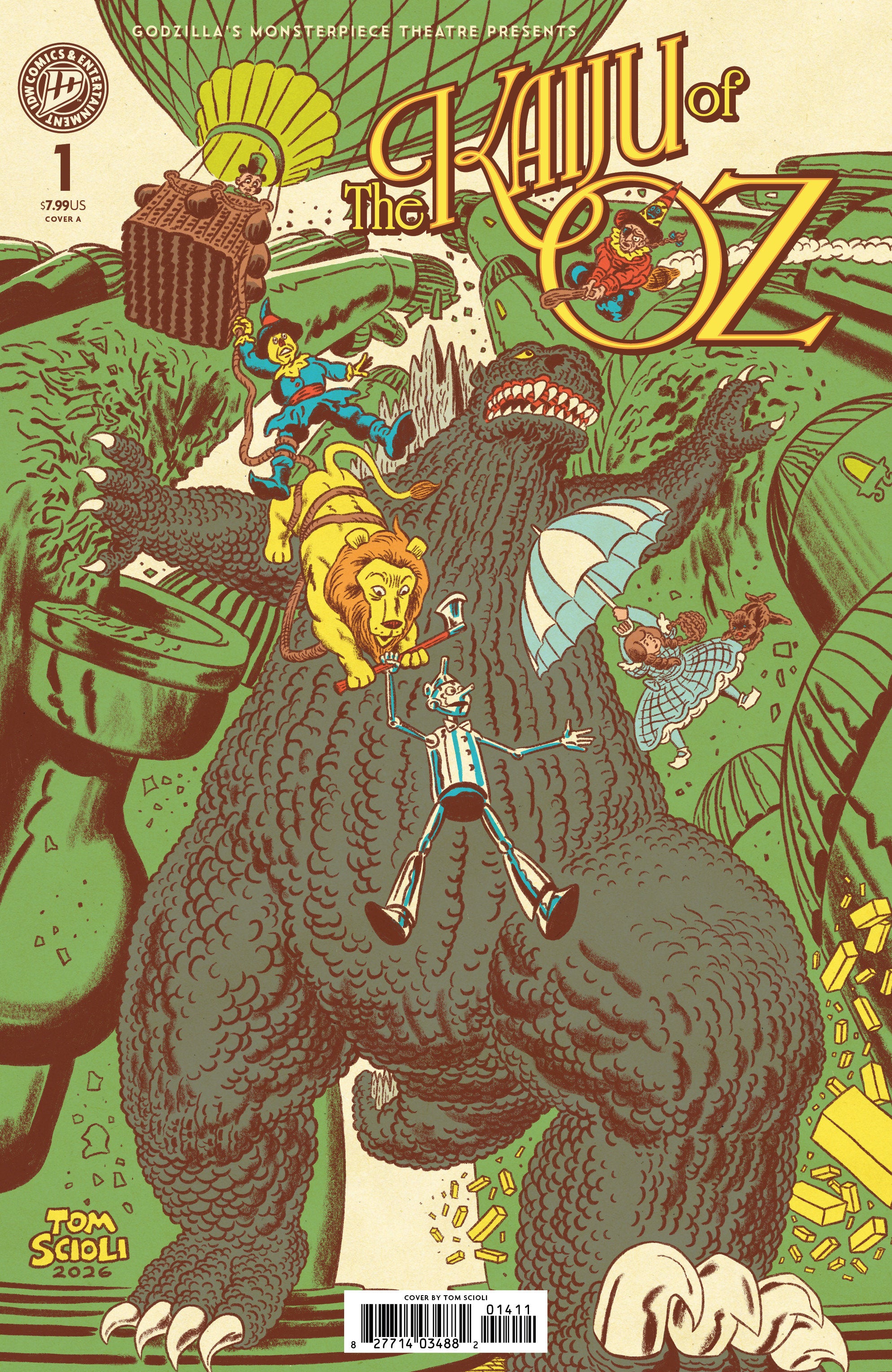 Godzilla’s Monsterpiece Theatre Presents: The Kaiju Of Oz Cover A (Scioli) | L.A. Mood Comics and Games