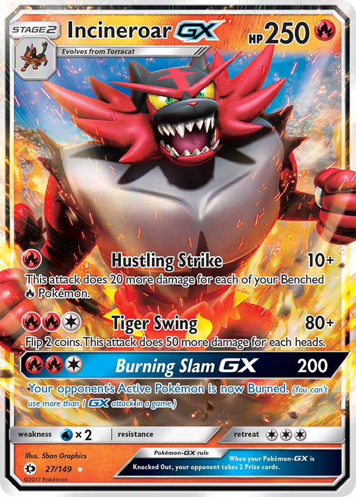 Incineroar GX (27/149) [Sun & Moon: Base Set] | L.A. Mood Comics and Games