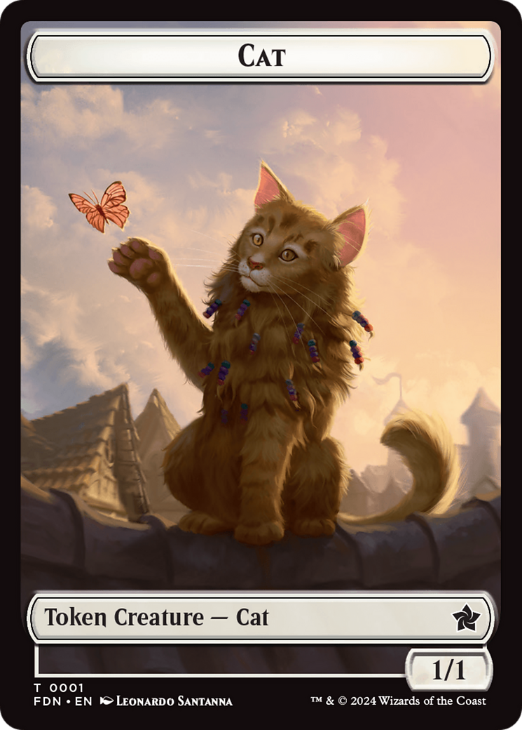 Cat (0001) // Cat (0002) Doubled-Sided Token [Foundations Tokens] | L.A. Mood Comics and Games