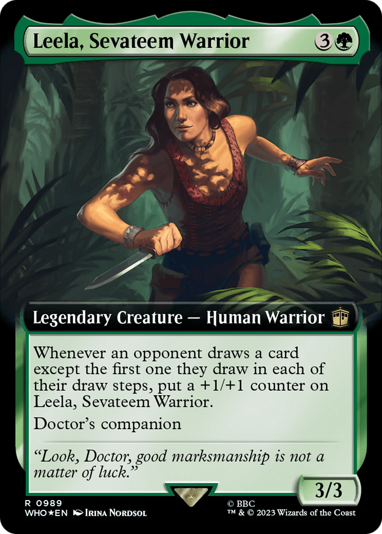 Leela, Sevateem Warrior (Extended Art) (Surge Foil) [Doctor Who] | L.A. Mood Comics and Games