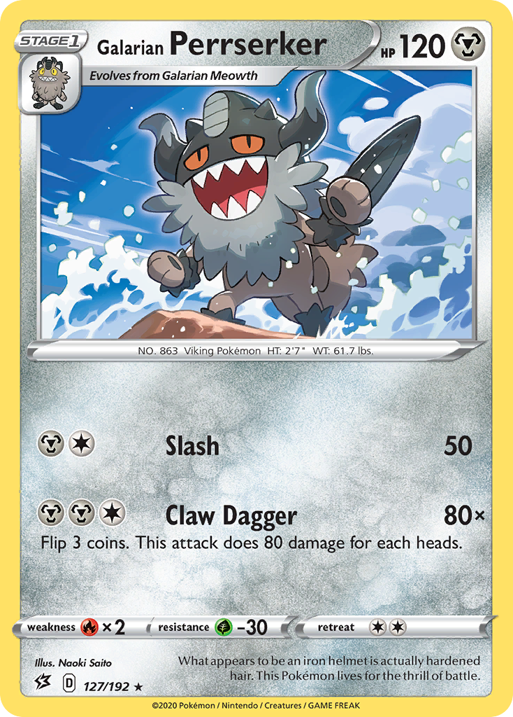 Galarian Perrserker (127/192) [Sword & Shield: Rebel Clash] | L.A. Mood Comics and Games